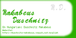 makabeus duschnitz business card